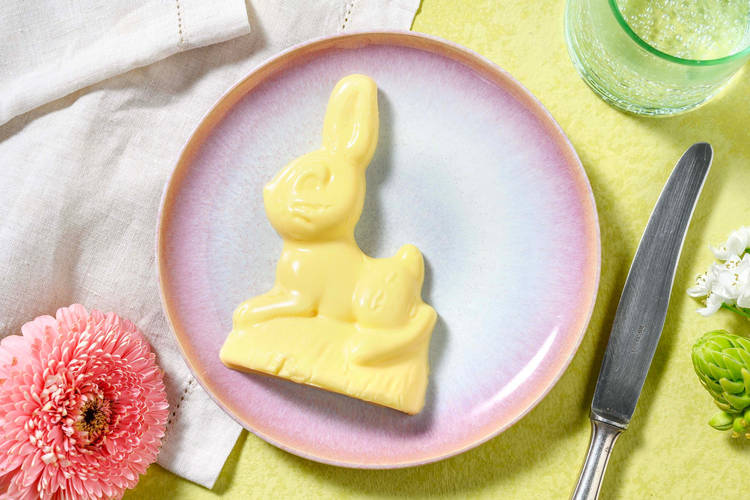 Beurre en forme de lapin de Pâques 
