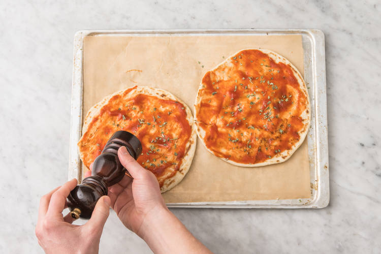 Pizza voorbereiden