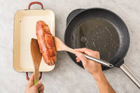 Saisir le rôt de dinde à la poêle