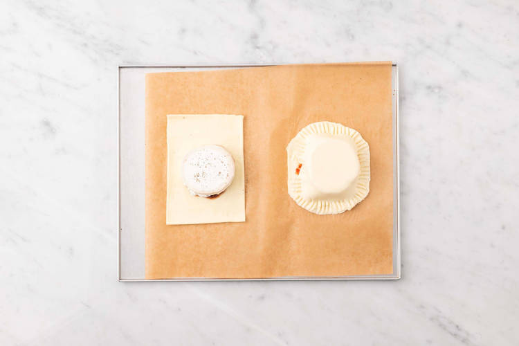 Garnir la pâte feuilletée