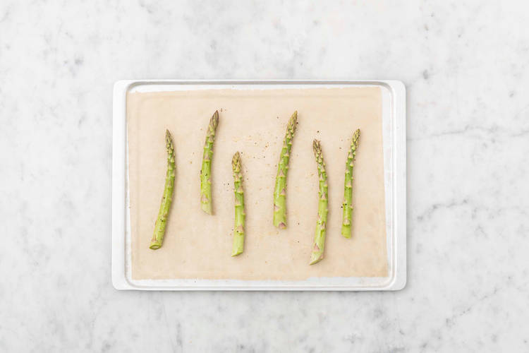 Cuire les asperges vertes
