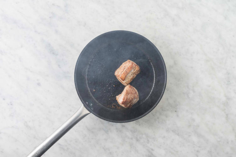 Cuire l'escalope de jambon