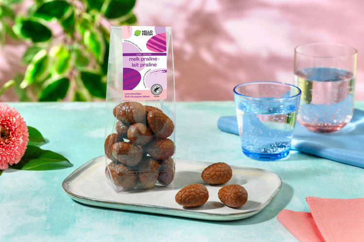 Œufs de Pâques gourmands au chocolat au lait praliné