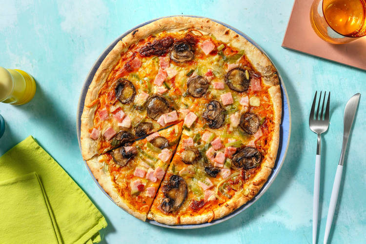 Pizza prosciutto e funghi