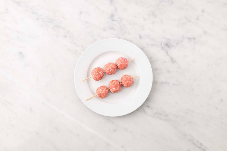 Préparer les brochettes