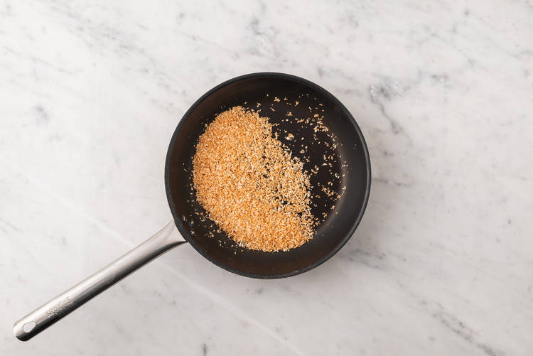 Toast coconut and whip cream