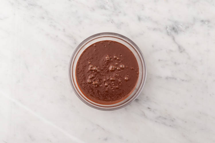 Bake pie crust and make filling