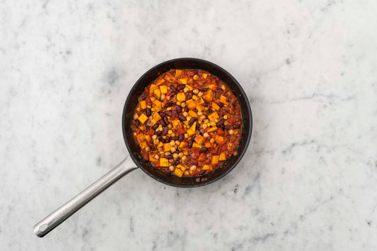 Mais en bonen toevoegen