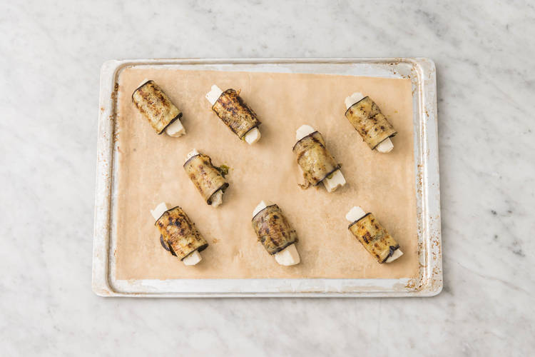 Witte grillkaas rollen