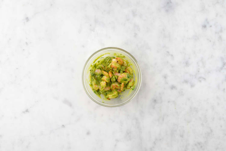 Prep and cook shrimp