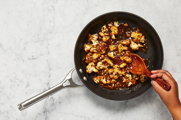 Make Sauce & Coat Cauli
