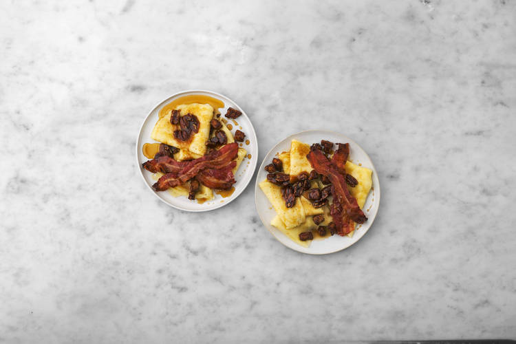 Cuire les crêpes et servir