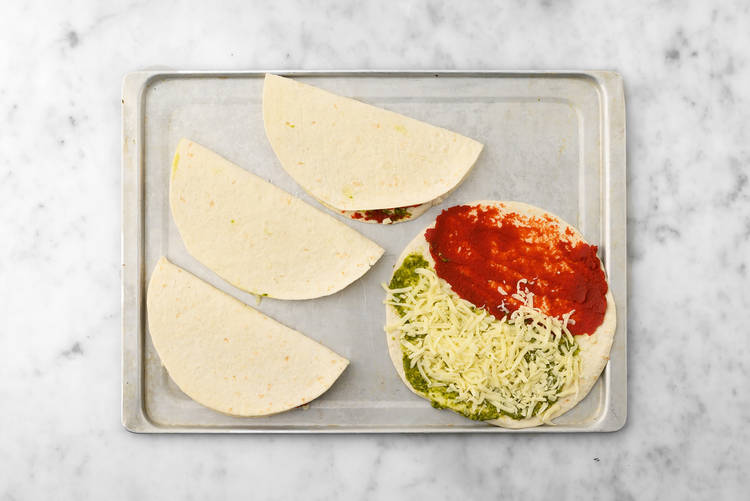 Assemble the Quesadillas