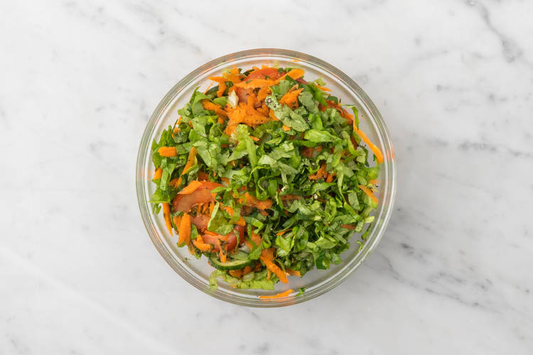 Préparer la salade de crudités