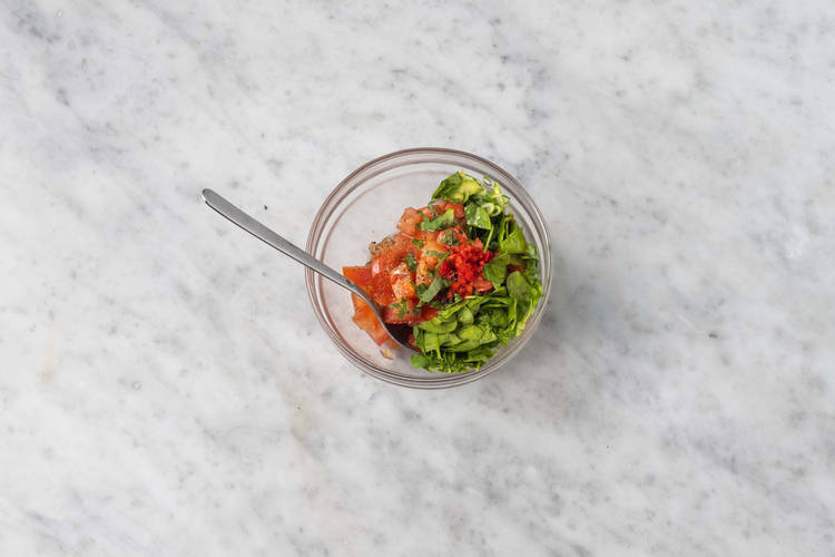 Förbered sallad