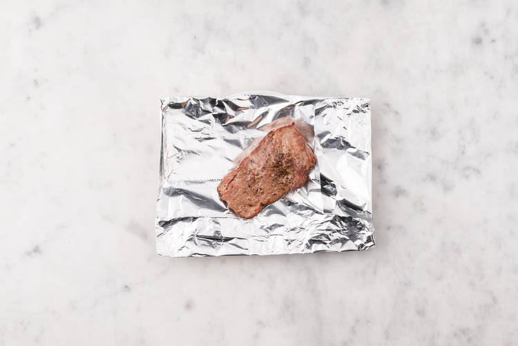 Roast steak and veggies