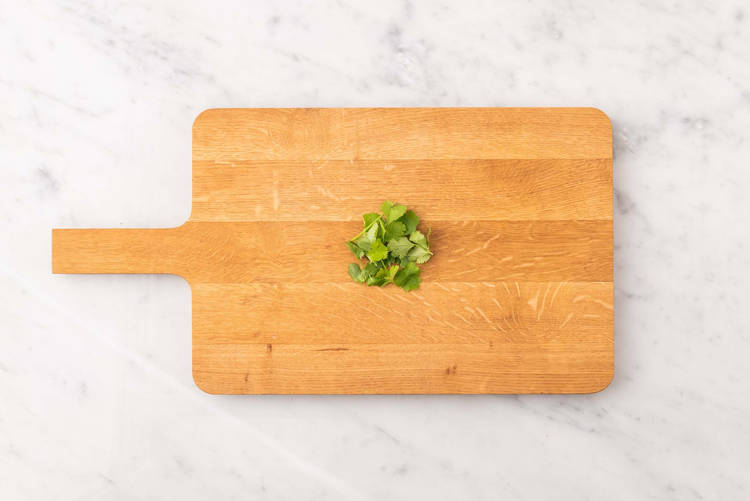 Prepara el cilantro