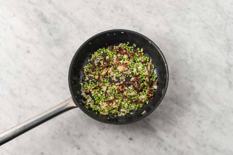 Cook chicken and bacon