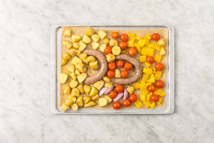 Enfourner les légumes