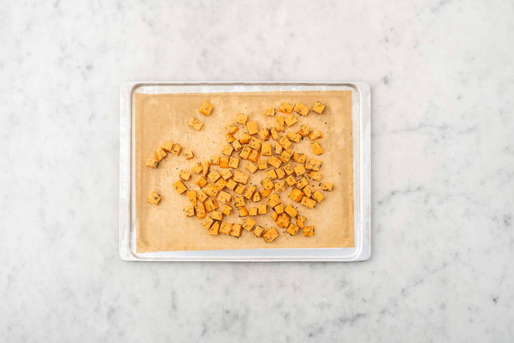 Enfourner les patates douces