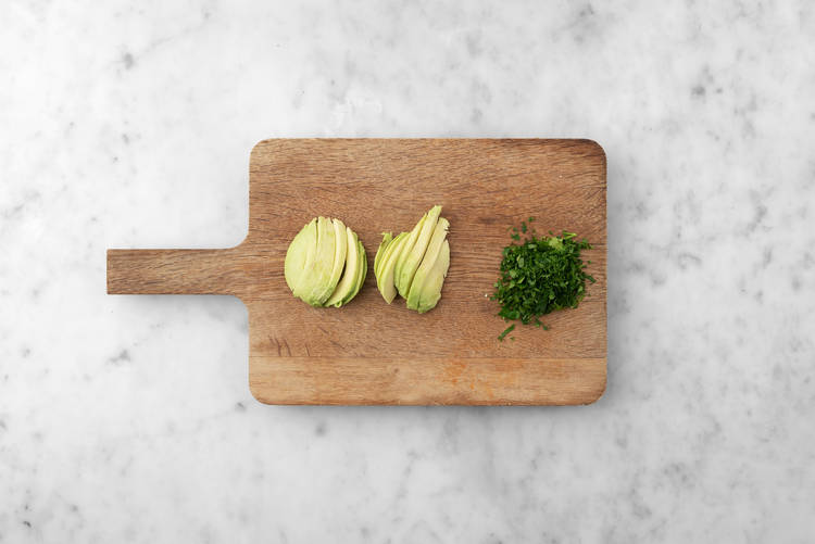 Forbered persille og avocado