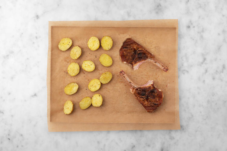 Roast pork and veggies