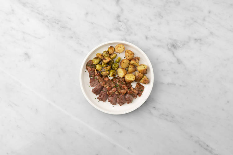 Finish sauce and serve