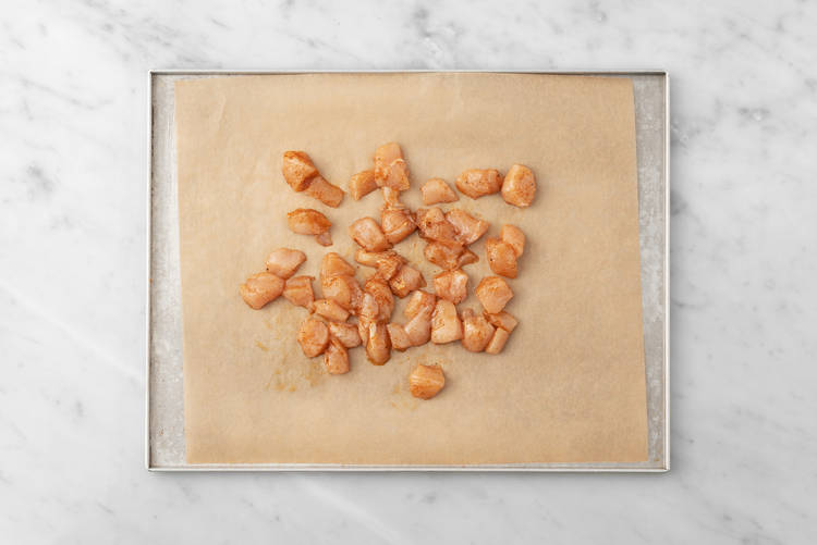 Prep and bake chicken