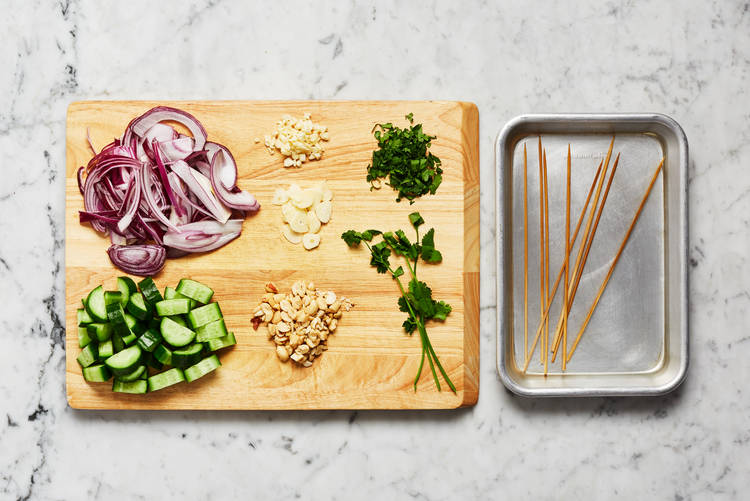 Soak Skewers & Prep