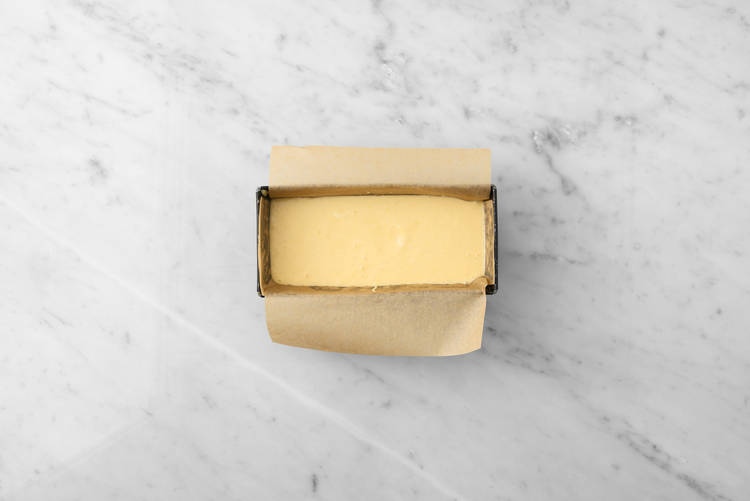 Finish cake batter and bake cake