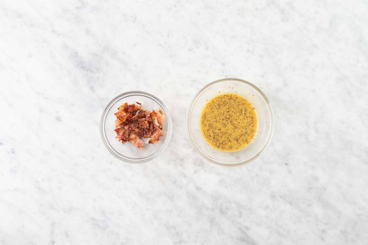 Bland honning- og sennepsdressing