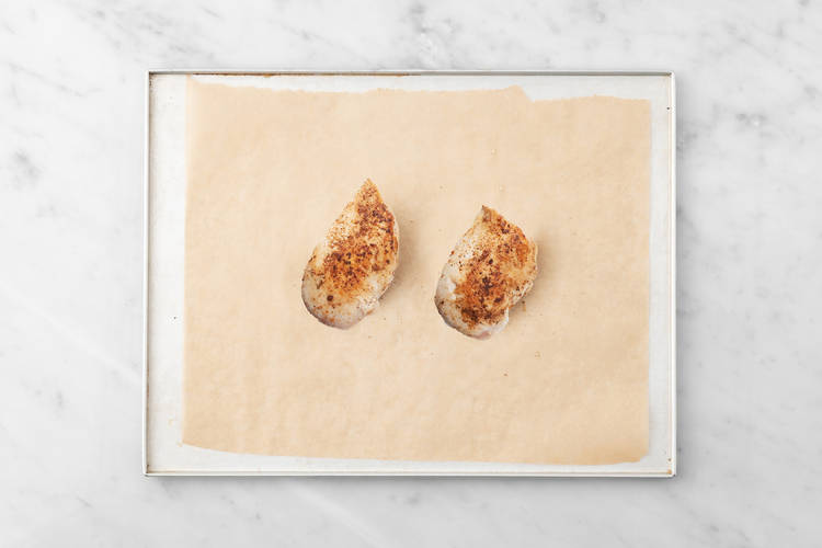 Préparer et commencer le poulet