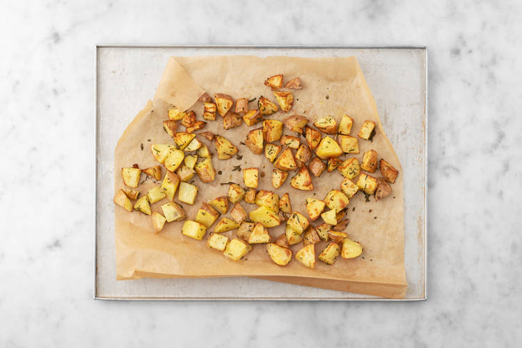 Prep and roast potatoes