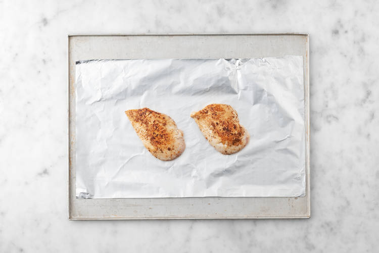 Préparer et commencer le poulet