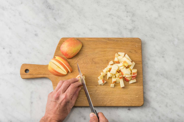 Baka rädisor och äpple