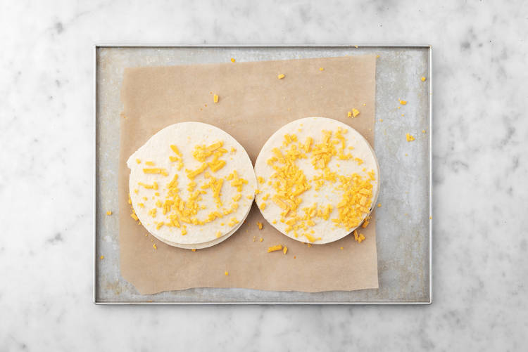 Assemble tortilla stacks