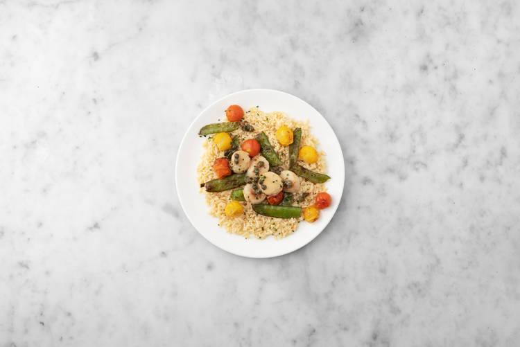 Finish orzo and serve