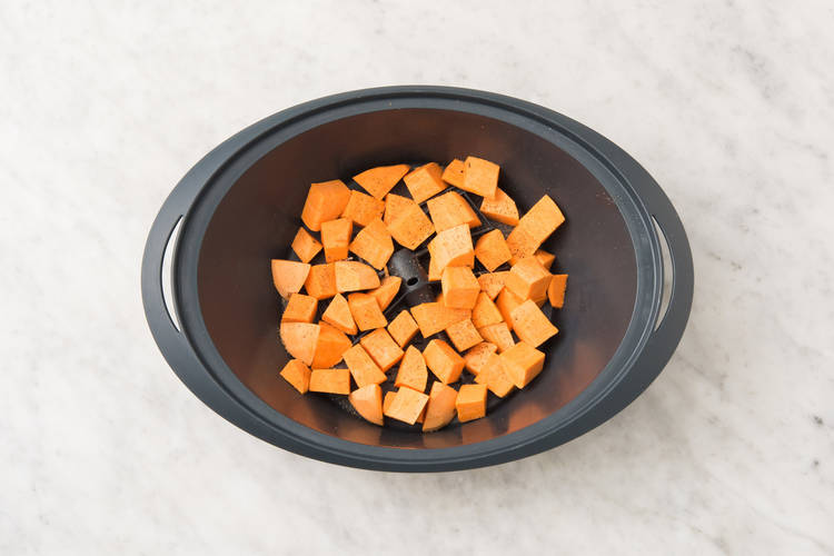 Süßkartoffel schneiden