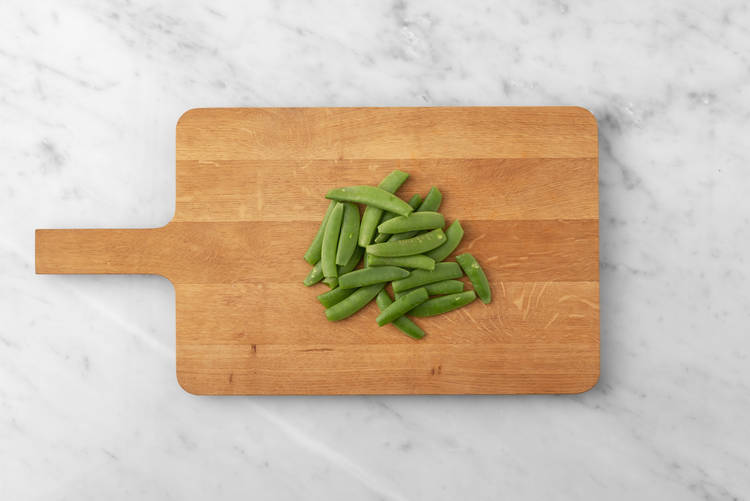 Préparer les pois sucrés