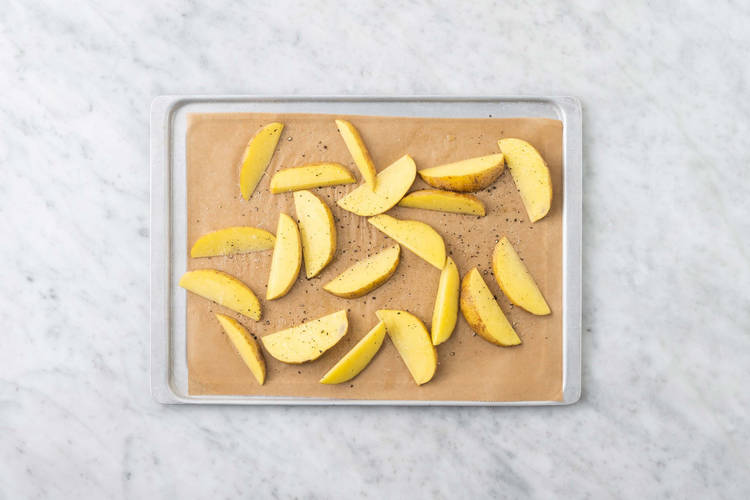 Roast the Potato Chunks