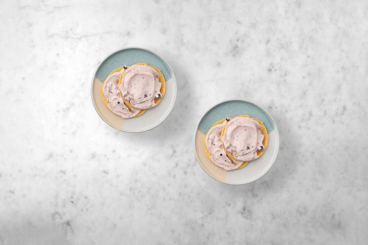 Red Berry Cream Cheese Pancakes