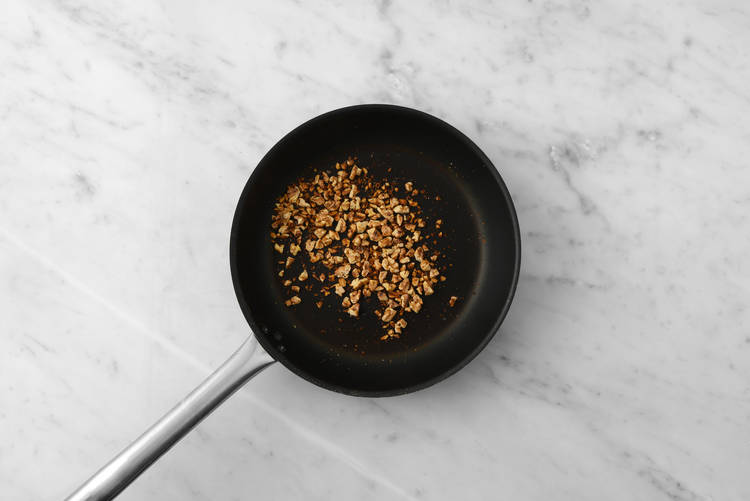 Grill duck and toast walnuts