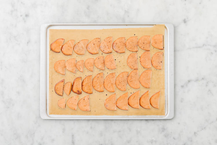 Roast sweet potatoes