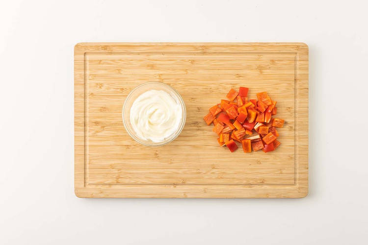 Prep Peppers & Make Garlic Aioli