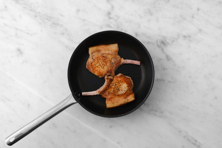 Prep and sear pork