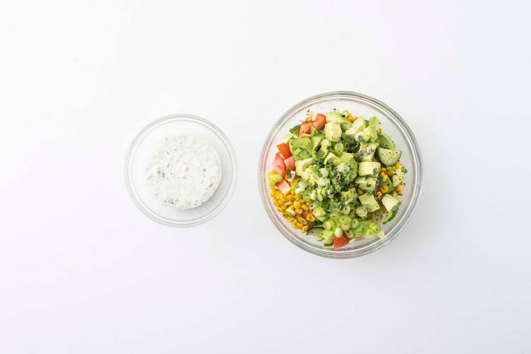 Make Green Sauce & Salad