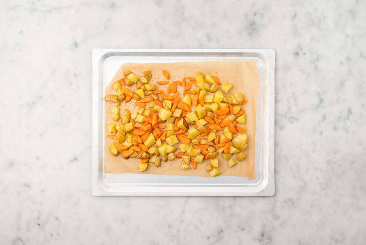 Enfourner les légumes