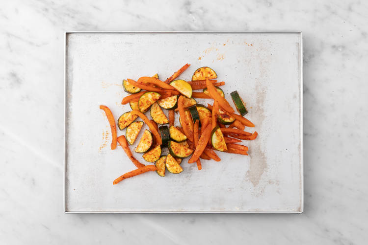 Prep and roast veggies