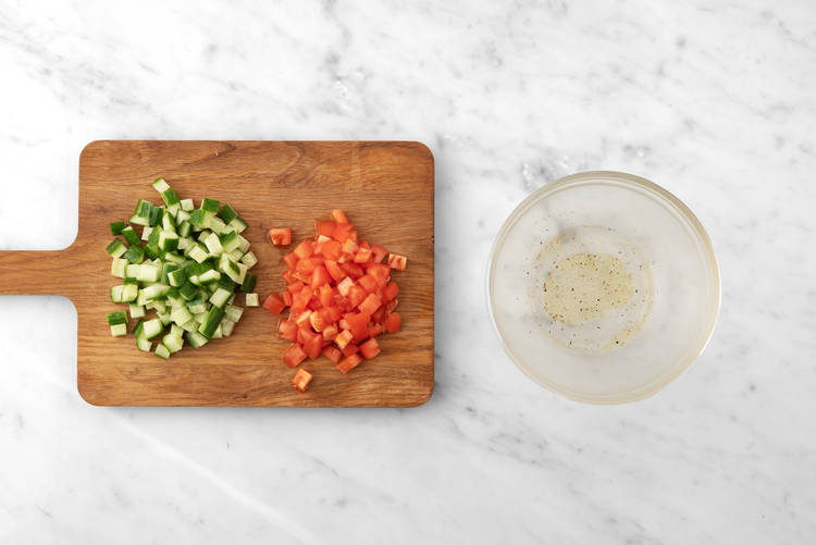 Prepara y adereza las verduras