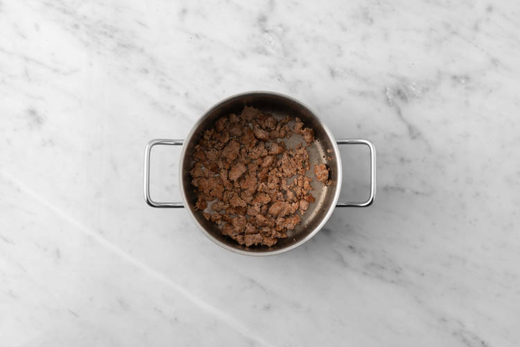 Cocina la carne picada